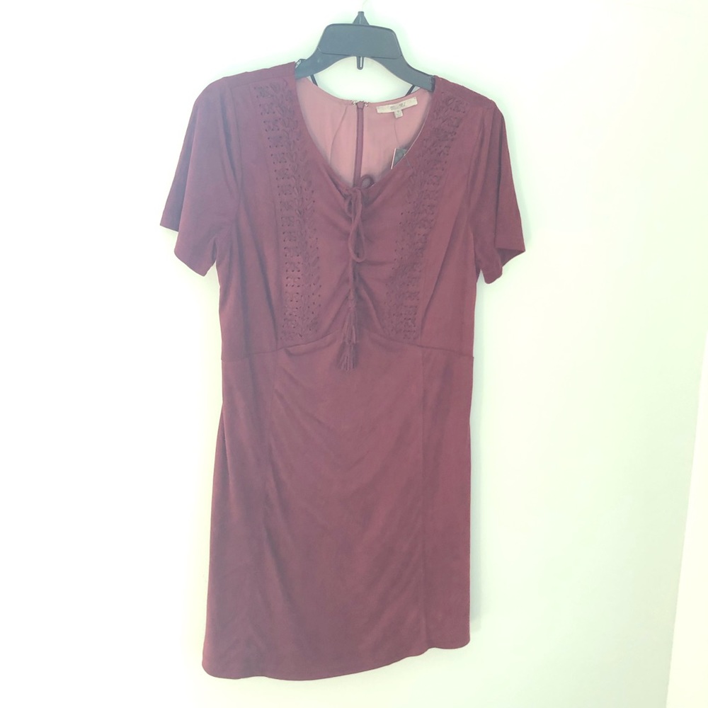 Miss Me Faux Suede Dress